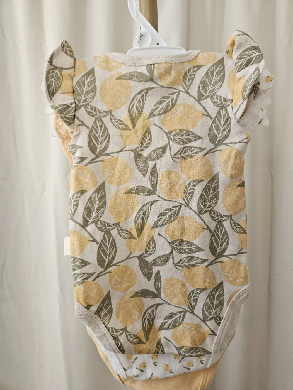 Rabbit Bear 3-Pack Lemon Print Onesies “Daddy’s Main Squeeze” 0-3M NWT